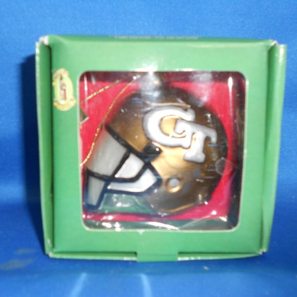 3 Georgia Tech  Glass Helmet ornament  Ultimate - Picture 1 of 7